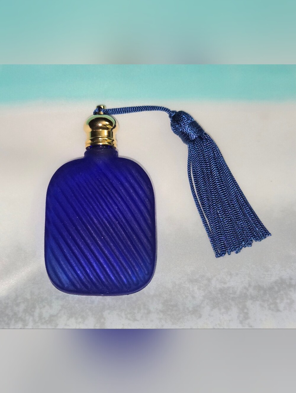 Blue Decorative Mini Glass Perfume Bottle